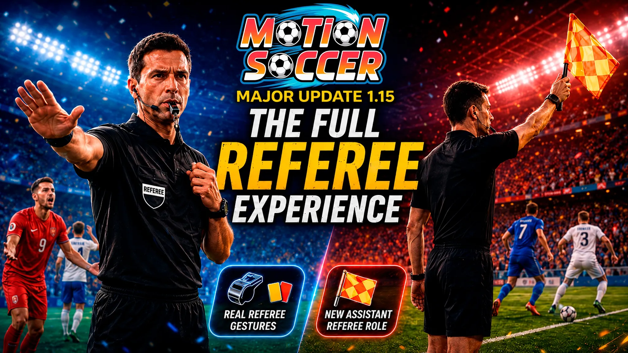 Обновление 1.15 для Motion Soccer PRO: полный опыт арбитра